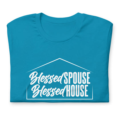 "Blessed Spouse" White Letter Unisex Tee