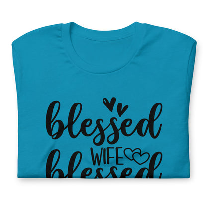 "Blessed Wife Blessed Life" - Black Letter Tee