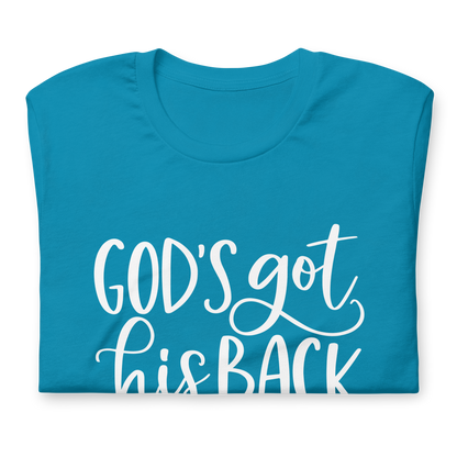 "Got His Back" White Letter Tee