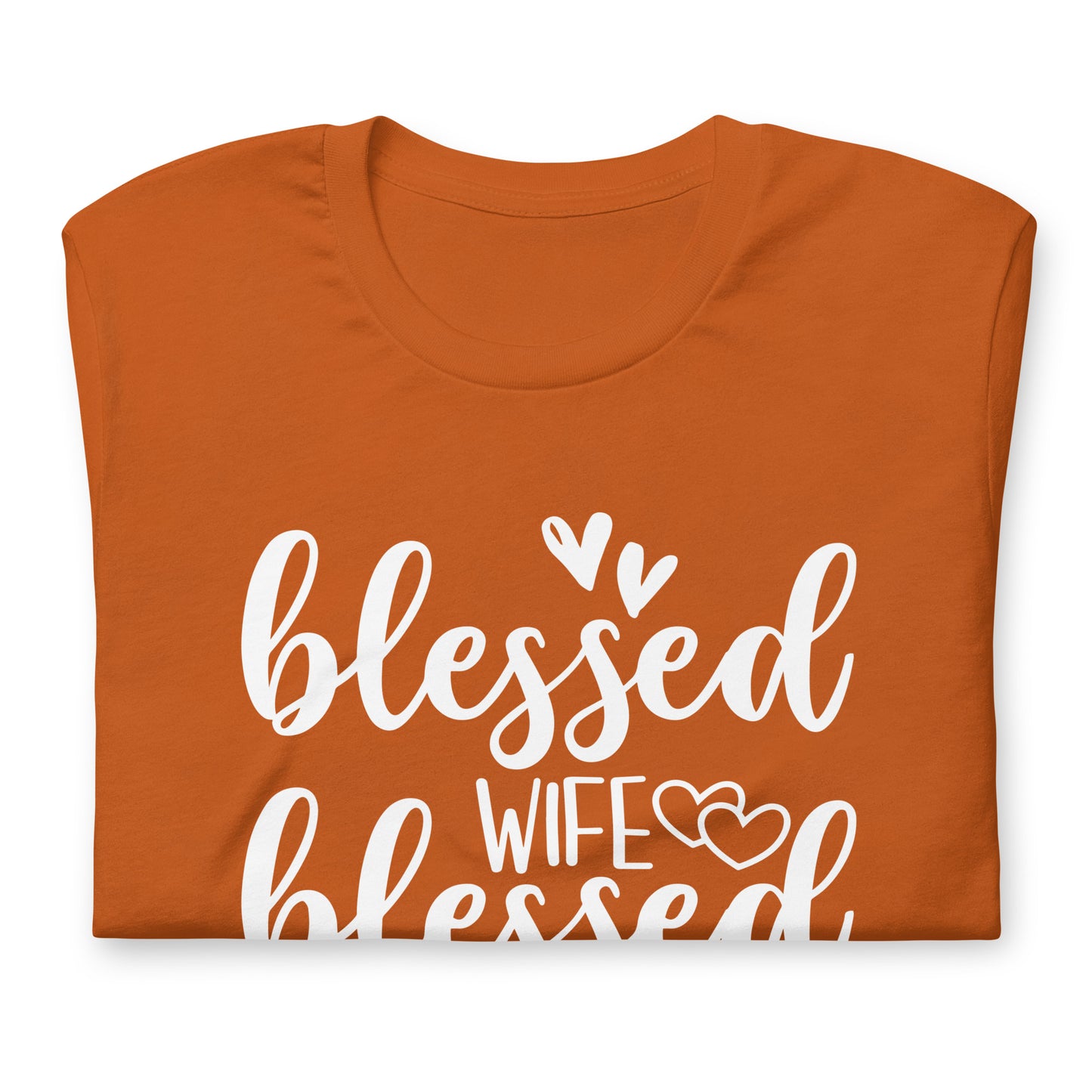 "Blessed Wife Blessed Life" White Letter Tee