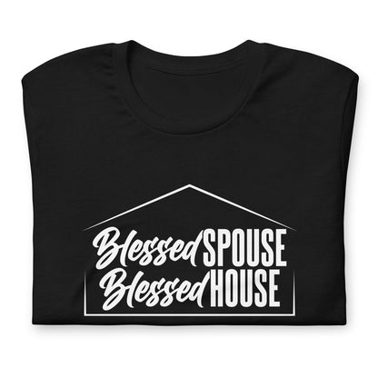 "Blessed Spouse" White Letter Unisex Tee