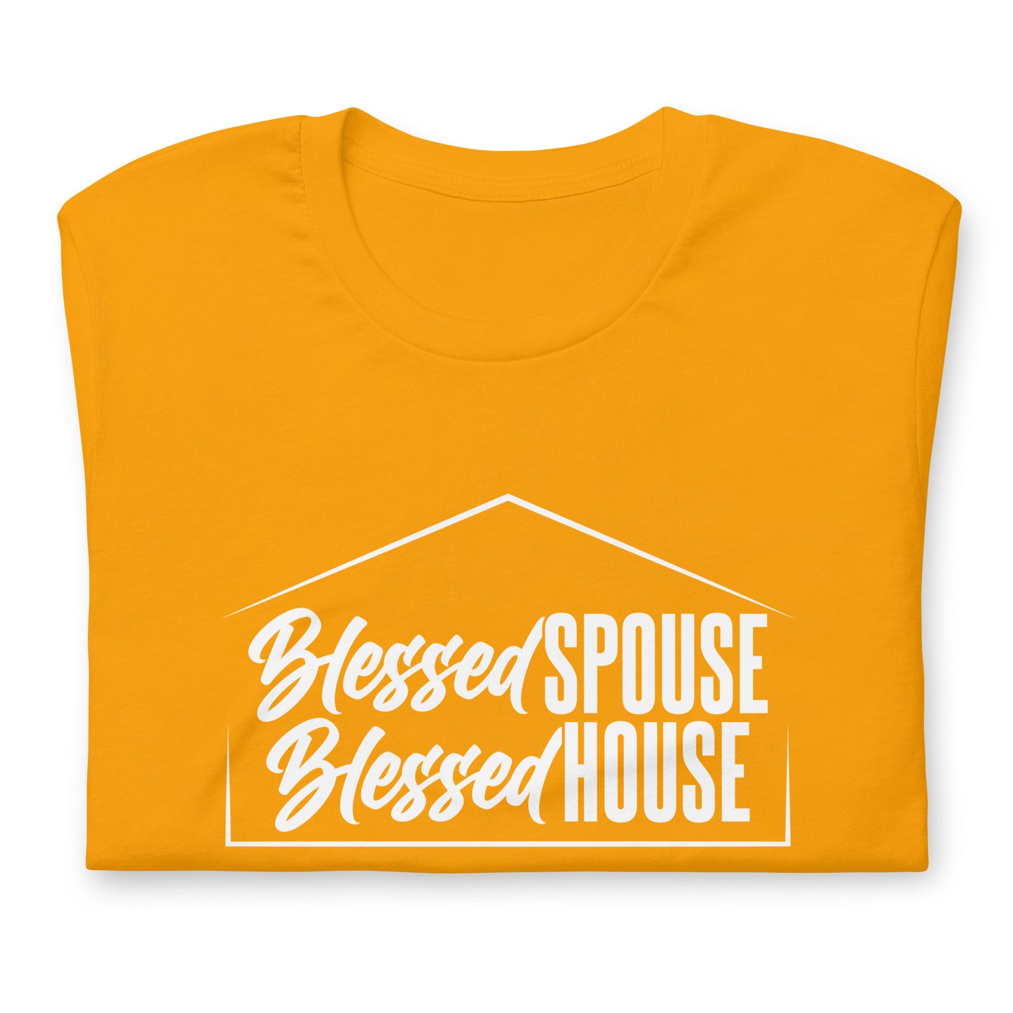 "Blessed Spouse" White Letter Unisex Tee