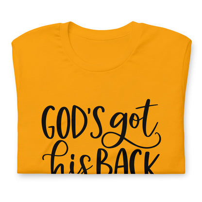 "Got his Back" Black Letter Tee