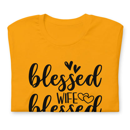 "Blessed Wife Blessed Life" - Black Letter Tee