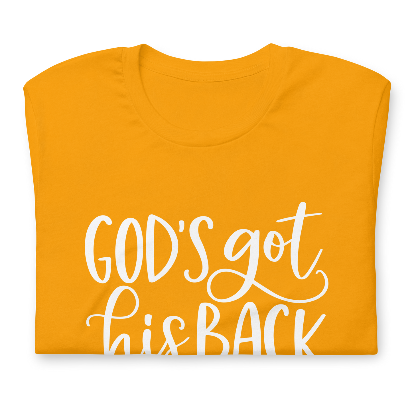 "Got His Back" White Letter Tee