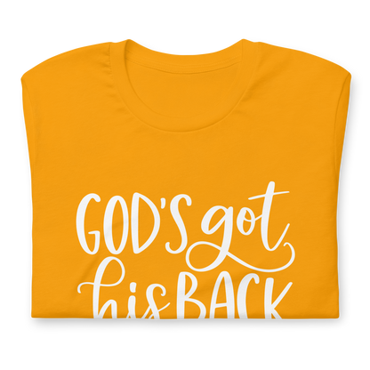 "Got His Back" White Letter Tee