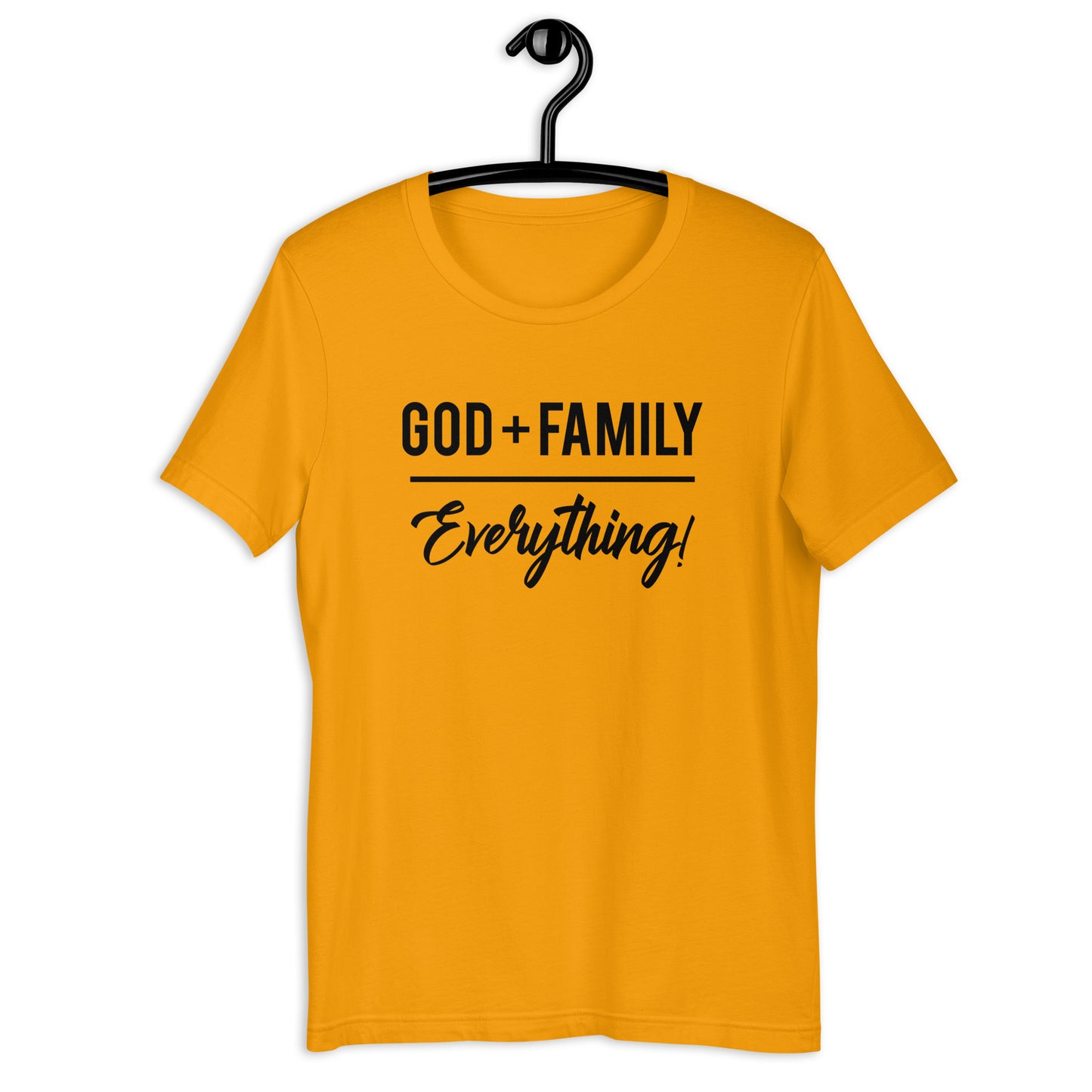 "God + Family over Everything" Black Letter Tee