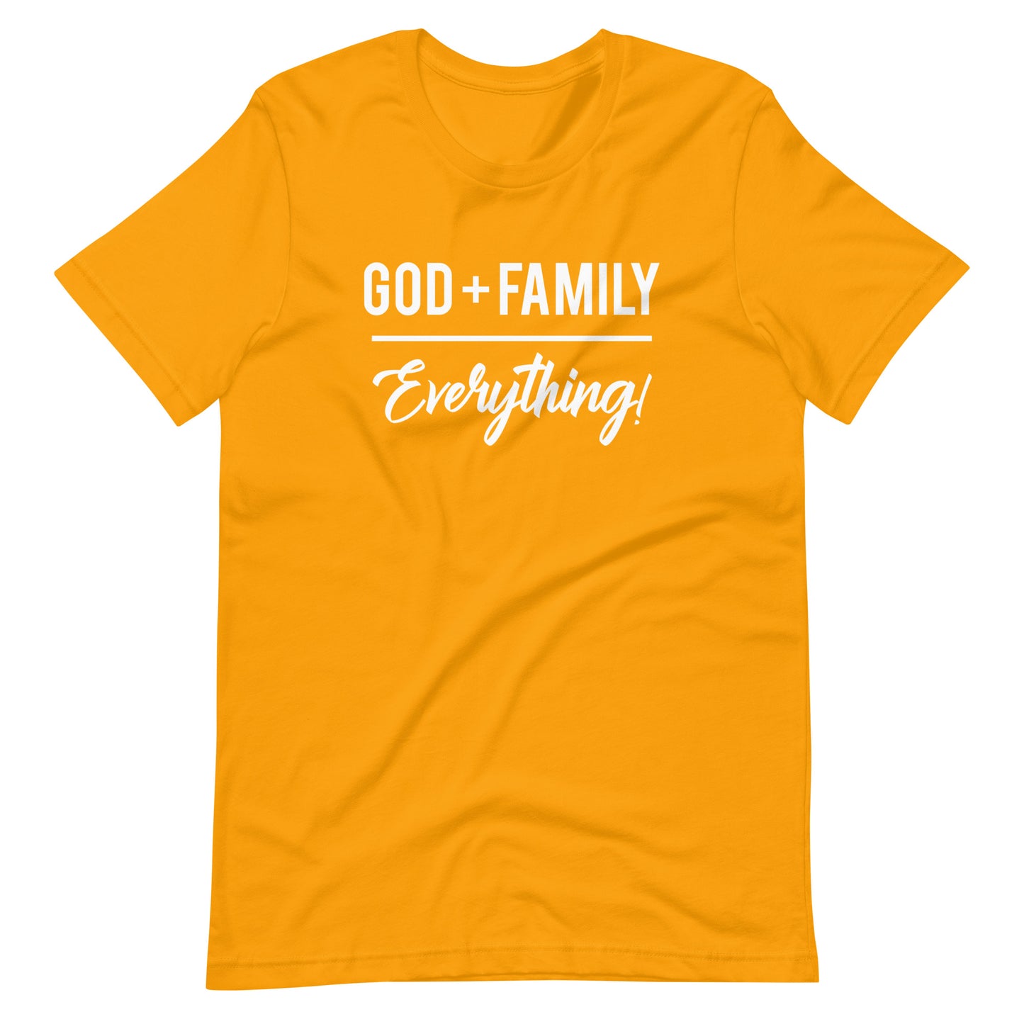 "God + Family over Everything" White Letter Tee