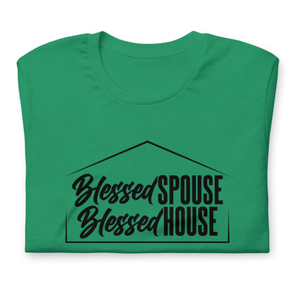 "Blessed Spouse" Black Letter Unisex Tee