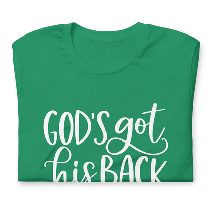 "Got His Back" White Letter Tee