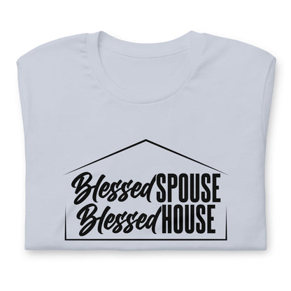 "Blessed Spouse" Black Letter Unisex Tee