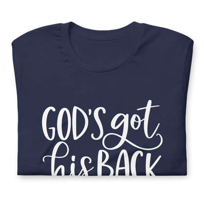 "Got His Back" White Letter Tee