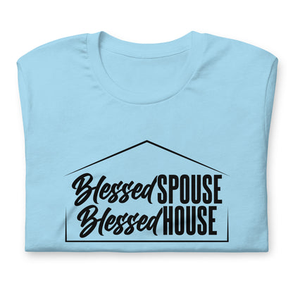 "Blessed Spouse" Black Letter Unisex Tee