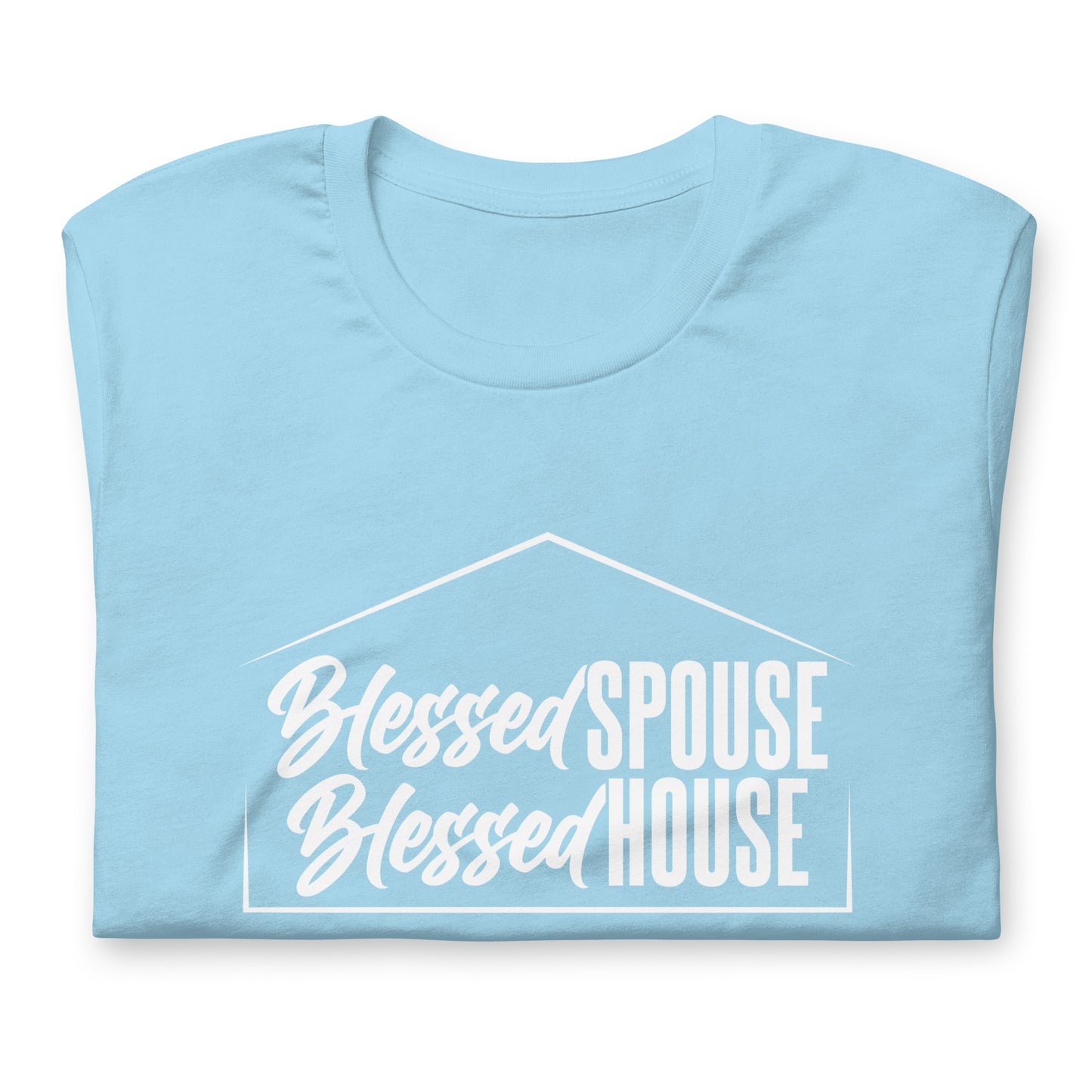 "Blessed Spouse" White Letter Unisex Tee