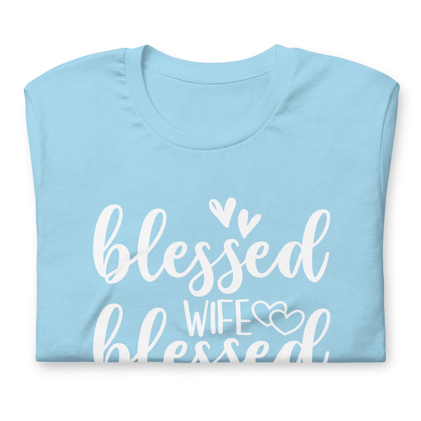 "Blessed Wife Blessed Life" White Letter Tee