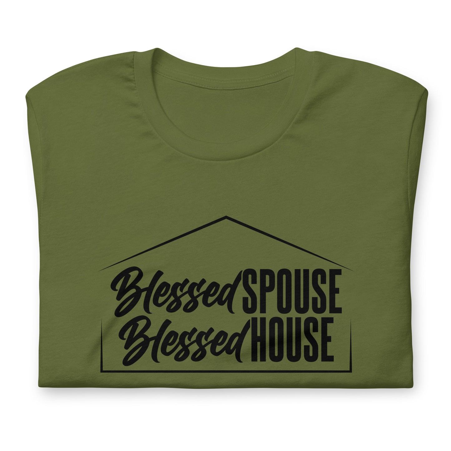 "Blessed Spouse" Black Letter Unisex Tee