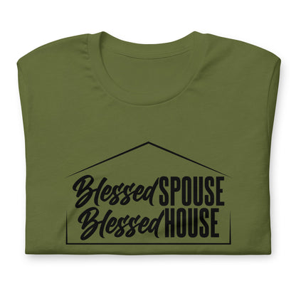 "Blessed Spouse" Black Letter Unisex Tee