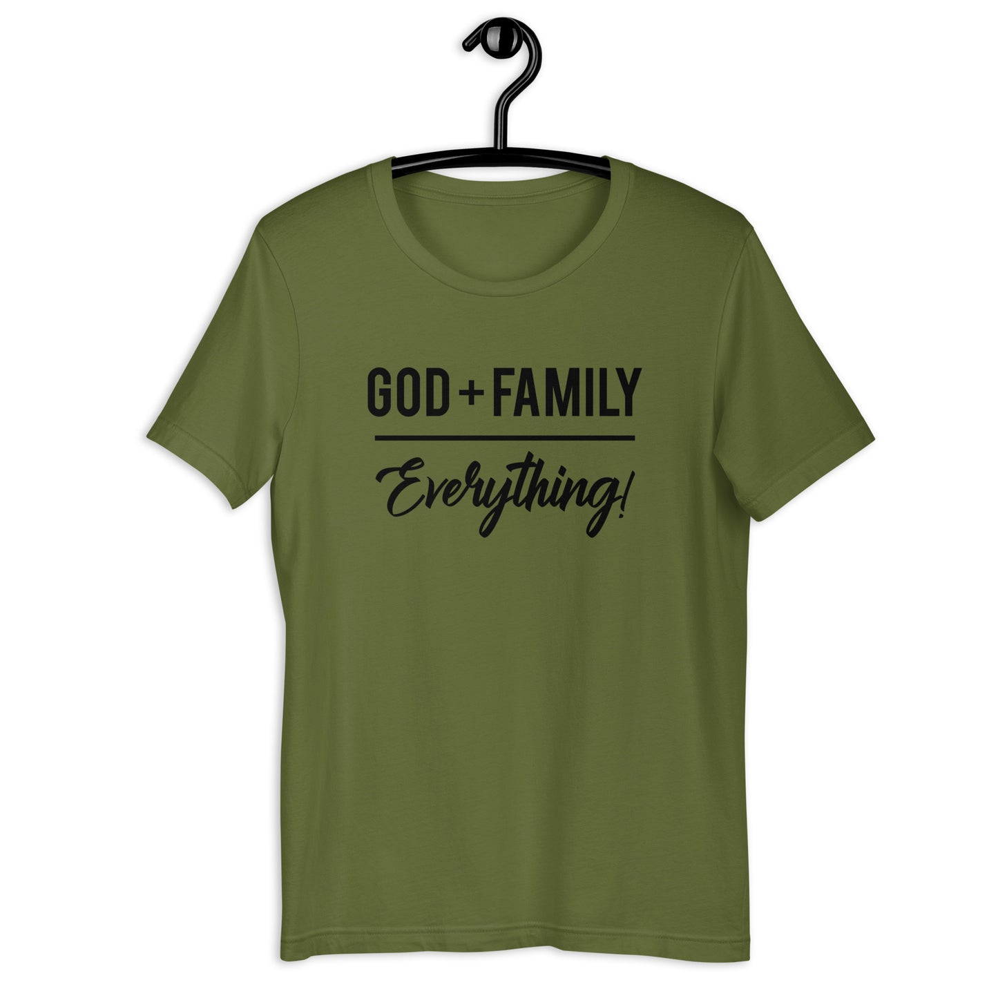 "God + Family over Everything" Black Letter Tee