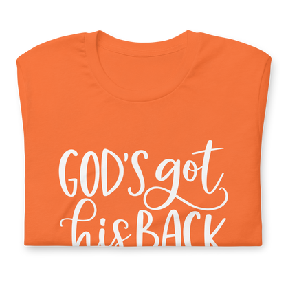 "Got His Back" White Letter Tee