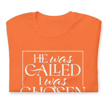 "I Was Chosen" White Letter Tee