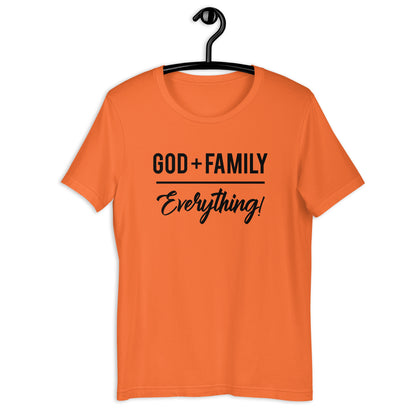 "God + Family over Everything" Black Letter Tee