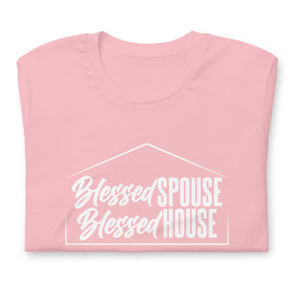 "Blessed Spouse" White Letter Unisex Tee