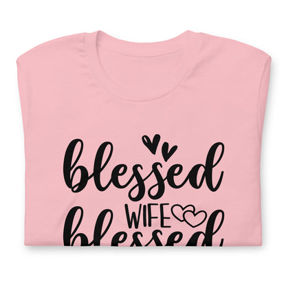 "Blessed Wife Blessed Life" - Black Letter Tee