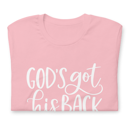 "Got His Back" White Letter Tee