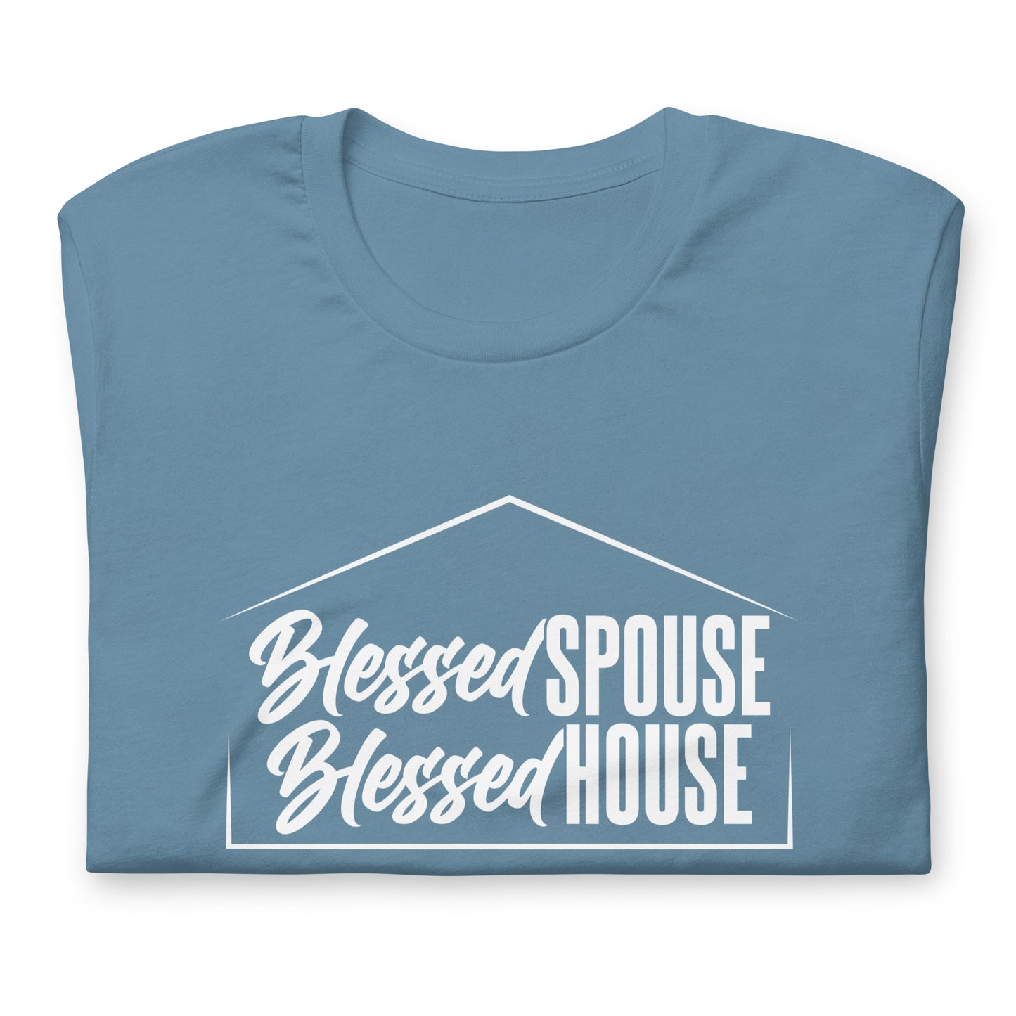 "Blessed Spouse" White Letter Unisex Tee