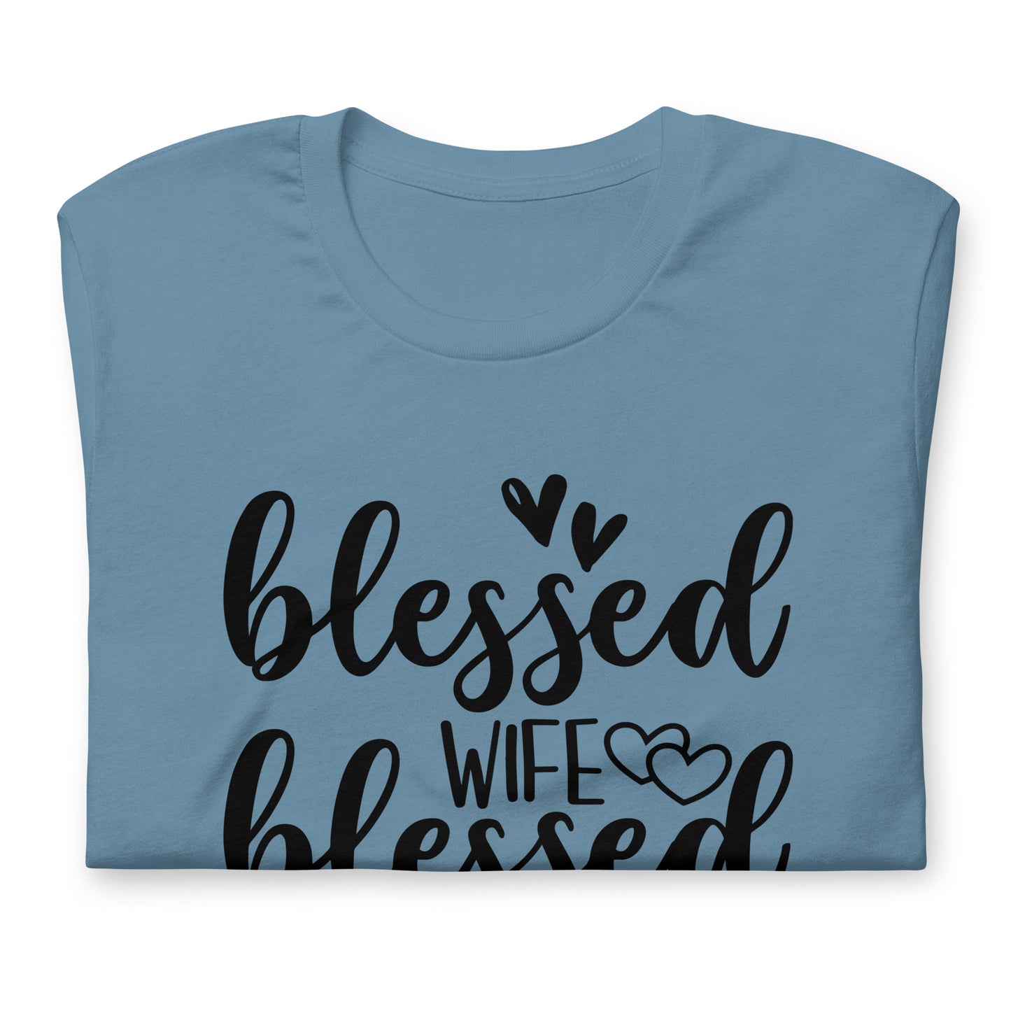 "Blessed Wife Blessed Life" - Black Letter Tee