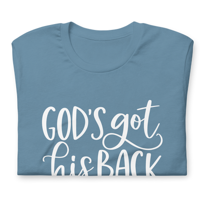 "Got His Back" White Letter Tee