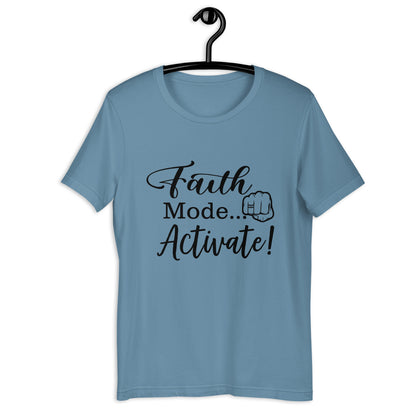 "Faith Mode" for Him Black Letter Tee