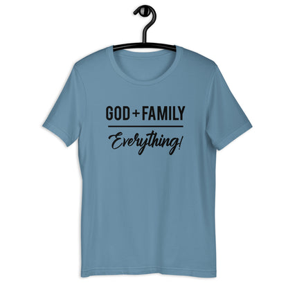 "God + Family over Everything" Black Letter Tee