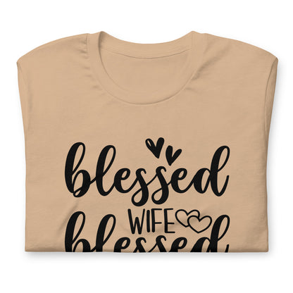 "Blessed Wife Blessed Life" - Black Letter Tee