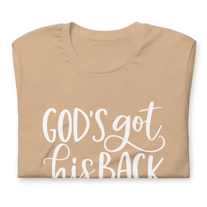 "Got His Back" White Letter Tee