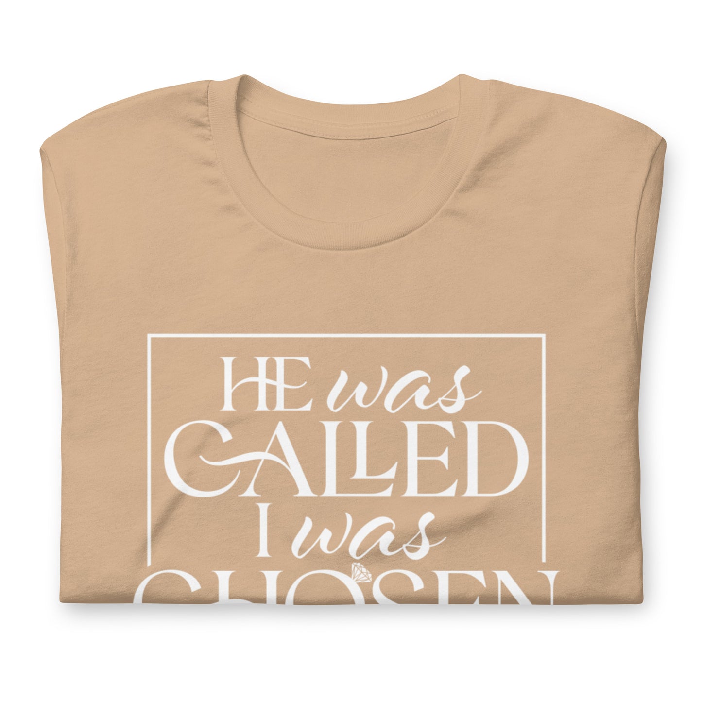 "I Was Chosen" White Letter Tee