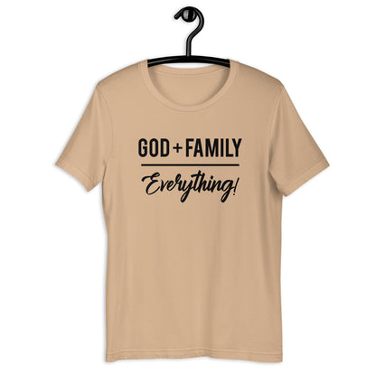 "God + Family over Everything" Black Letter Tee