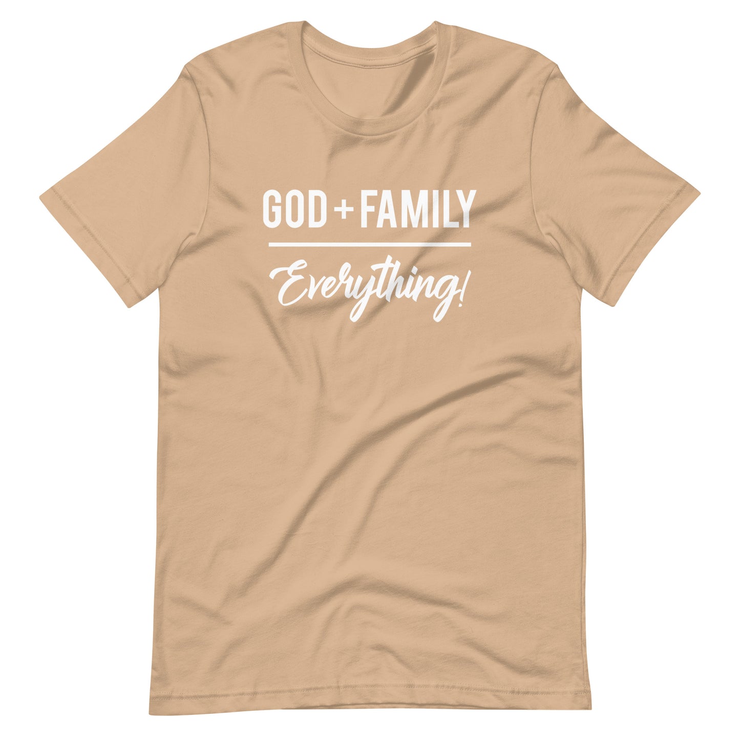 "God + Family over Everything" White Letter Tee