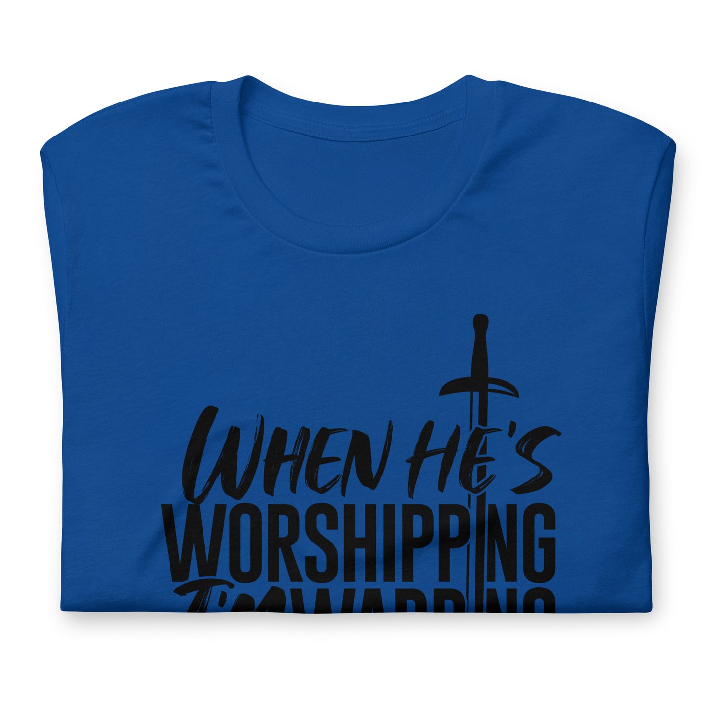 "When he's Worshipping" Black Letter Tee