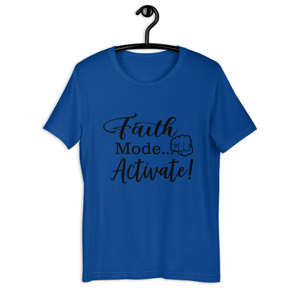 "Faith Mode" for Him Black Letter Tee