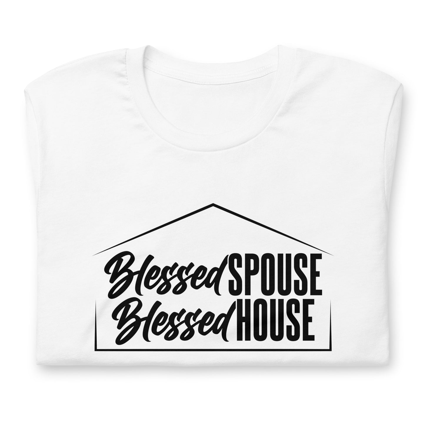 "Blessed Spouse" Black Letter Unisex Tee