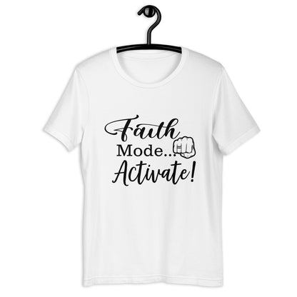 "Faith Mode" for Him Black Letter Tee