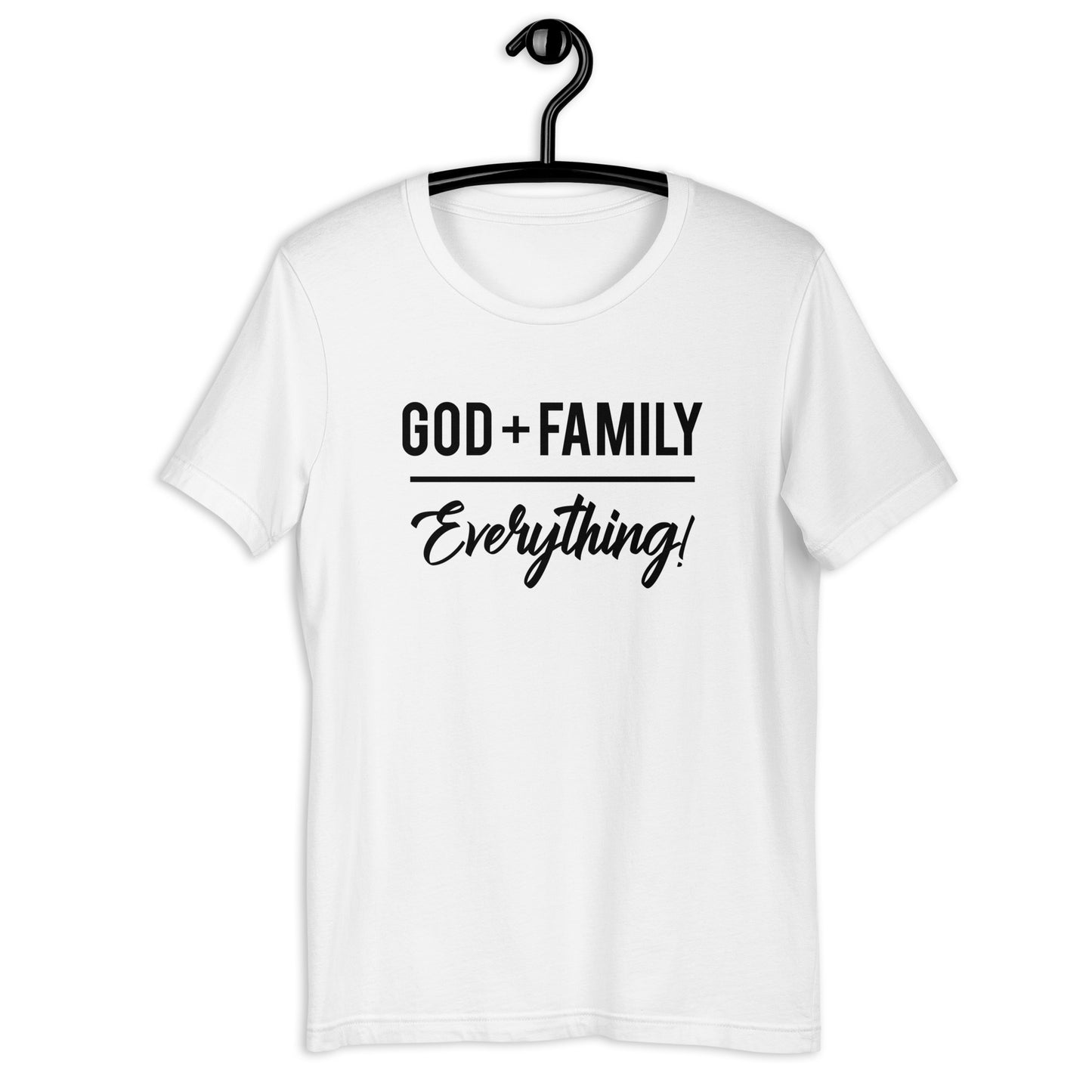 "God + Family over Everything" Black Letter Tee