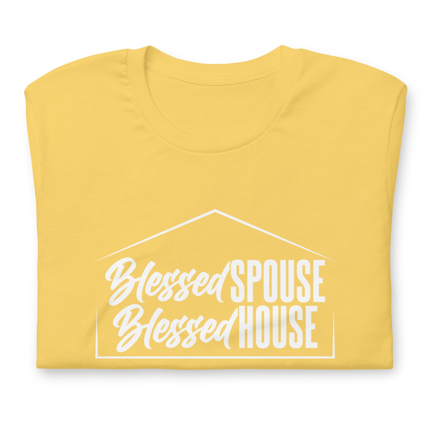 "Blessed Spouse" White Letter Unisex Tee