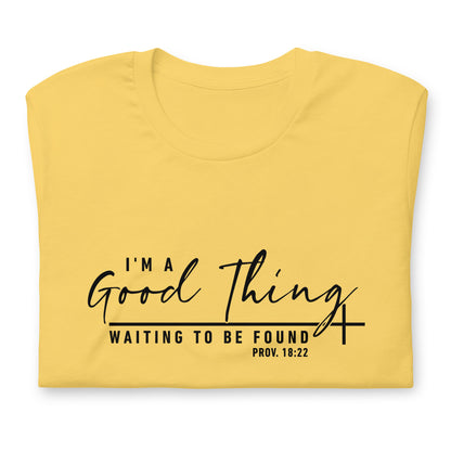 "Good Thing" Black Letter Tee