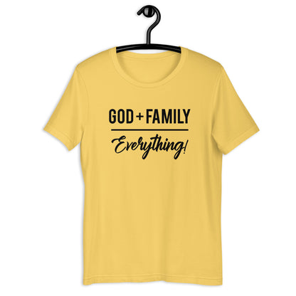 "God + Family over Everything" Black Letter Tee